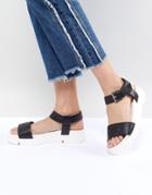 Emporio Armani Embossed Eagle Logo Flatform With Contrast Sole - Multi