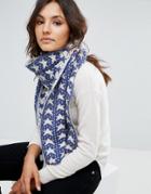 Alice Hannah Vertical Star Jacquard Shawl - Black