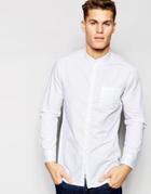 Esprit Grandad Shirt In Slim Fit - White