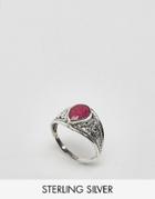 Jo Bali By Kingsley Ryan Garnet Ring - Silver