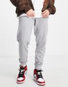 Asos Design Tapered Sweatpants In Gray Heather - Gray