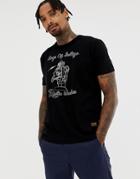 Kings Of Indigo Organic Cotton Robot T-shirt In Black - Black