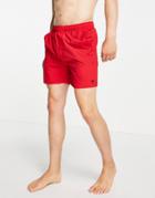 French Connection Tas Contrast Swim Shorts In Red And Marine-multi