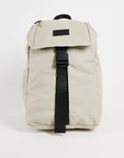 Consigned Clip Flap Backpack In Sand-neutral