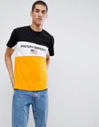 Penn Sport T-shirt In Yellow With Block Panels - Yellow