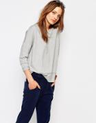Boss Orange Raw Edge Sweatshirt - Medium Gray