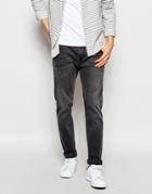 Asos Stretch Slim Jeans In Mid Gray - Mid Gray