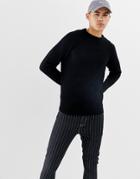 D-struct Chunky Waffle Knit Sweater - Black