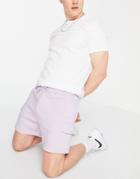 New Look Jersey Cargo Shorts In Lilac-purple