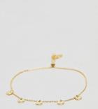 Orelia Gold Plated Circle Drop Detail Chain Bracelet - Gold