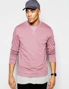 Asos Sweatshirt In Pink - Pink