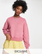 Pull & Bear Oversized Sweatshirt In Ash Rose-pink