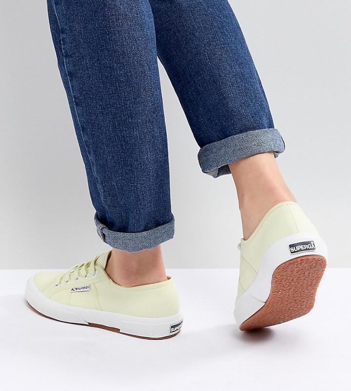 Superga 2750 Canvas Trainers In Yellow - Yellow