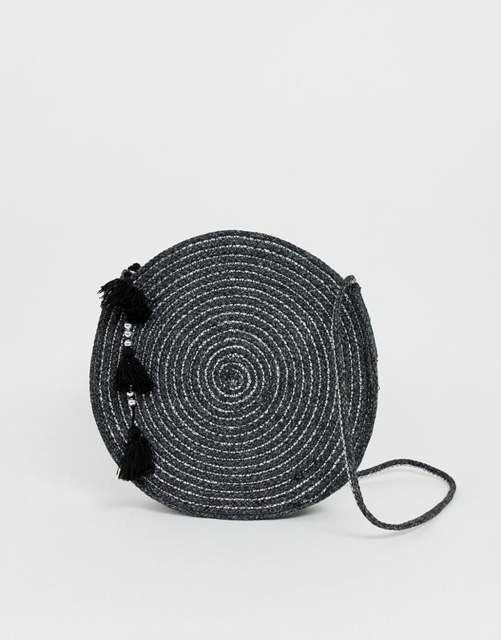 America & Beyond Black Round Bag - Black