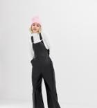 Collusion Vegan Leather Look Overalls - Black