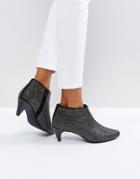 New Look Rhinestone Heeled Ankle Boot - Black
