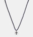 Reclaimed Vintage Inspired Necklace With Beaded Chain And Fleur De Lis Exclusive To Asos-silver