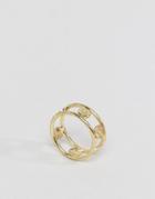 Asos Circle Disc Ring - Gold
