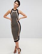 Forever Unique Paneled Midi Dress - Multi