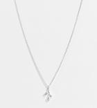 Asos Design Sterling Silver Necklace With Rose Pendant