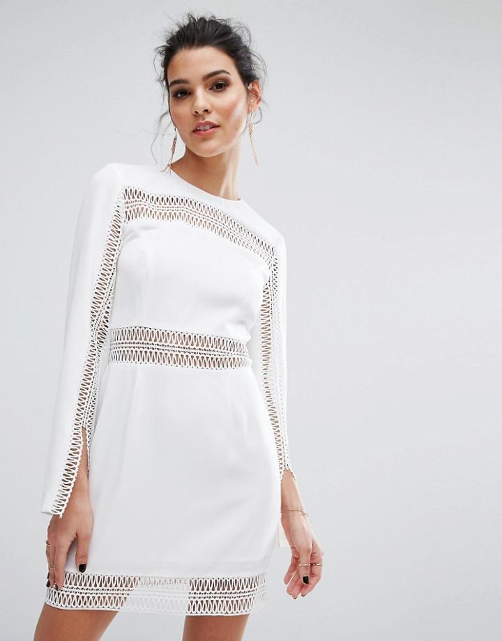 Keepsake Do It Right Long Sleeve Mini Dress - White
