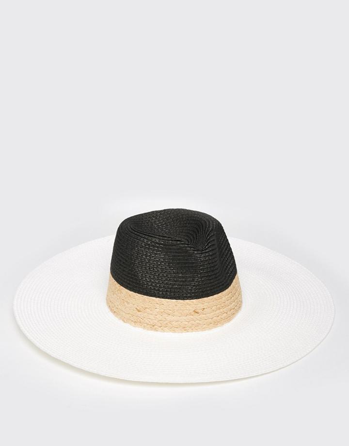 Aldo Oversized Floppy Tricolour Straw Hat - Multi