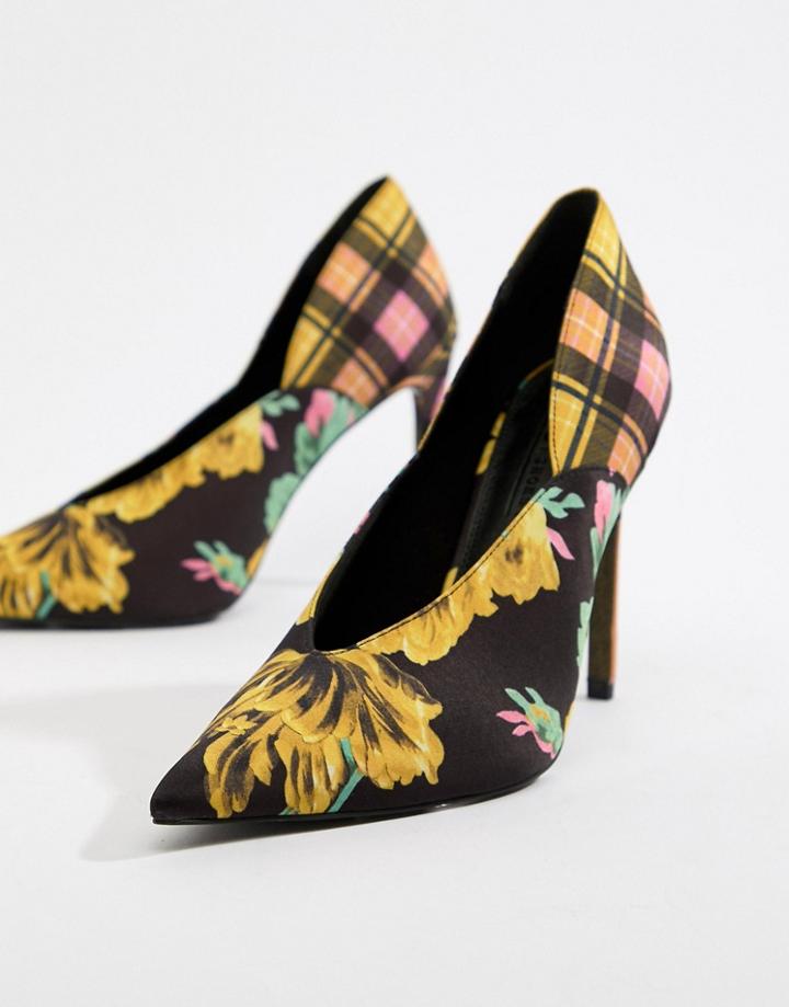 Asos Design Putty Pointed High Heels - Multi
