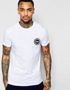 Hype T-shirt With Crest Logo - White
