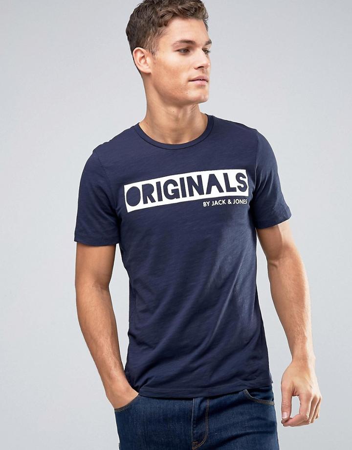 Jack And Jones Originals Crew Neck T-shirt - Navy