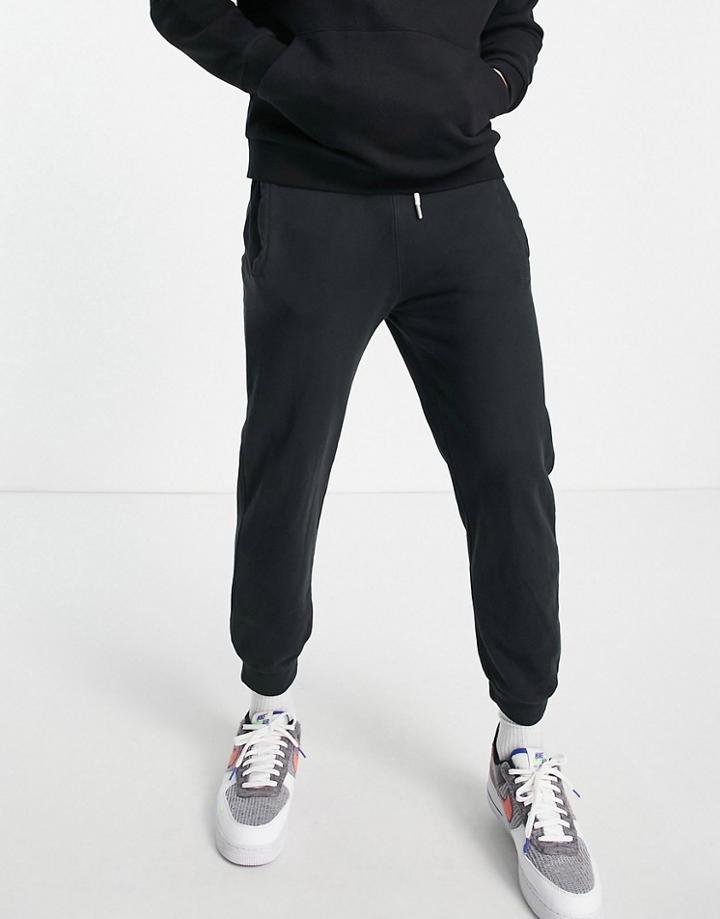 Pull & Bear Washed Sweatpants In Black Set