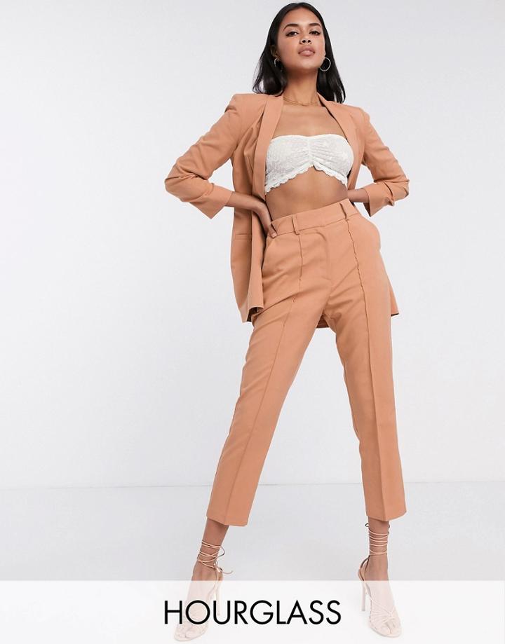 Asos Design Hourglass Tailored Smart Mix & Match Cigarette Suit Pants-pink