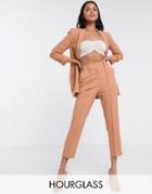 Asos Design Hourglass Tailored Smart Mix & Match Cigarette Suit Pants-pink