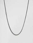 Vitaly Binary Necklace In Stainless & Antiqued Steel - Silver