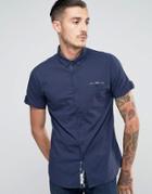 Lambretta Shirt With Short Sleeves - Navy