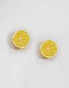 Limited Edition Lemon Stud Earrings - Yellow