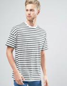 Asos Oversized Stripe T-shirt - White