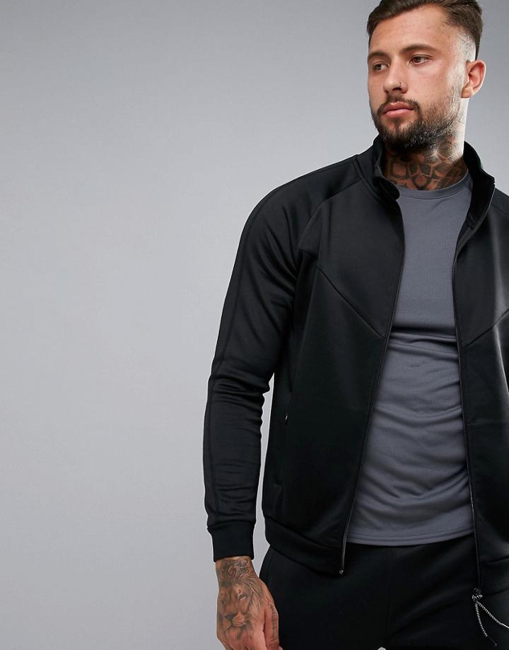 Dissident Zip Up Training Gym Jacket - Black