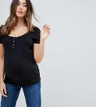 New Look Maternity Fitted Tee - Black