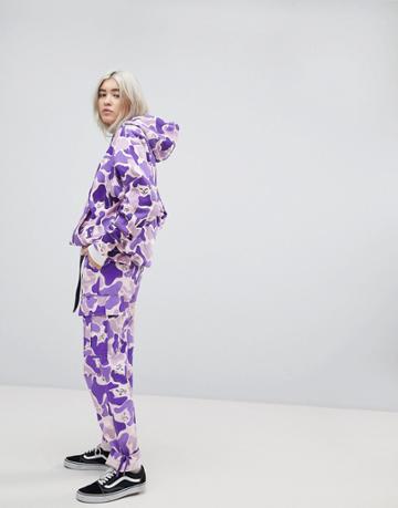 Ripndip Cuffed Trousers In Camo Co-ord - Purple