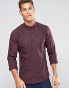 Lindbergh Shirt Slim Fit With Gingham Check In Burgundy - Purple