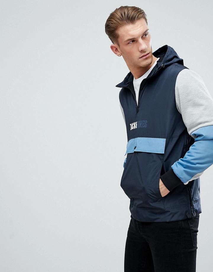 Jack & Jones Core Over Head Anorak - Navy