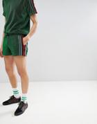 Jaded London Shorts In Green With Side Stripe - Green