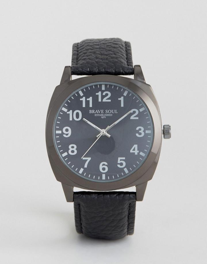 Brave Soul Black Watch With Full Figured Dial - Black