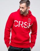 Crosshatch Logo Pullover Hoody - Red