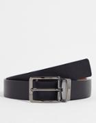 Smith & Canova Leather Reversible Belt In Black & Tan