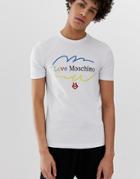 Love Moschino Retro Embroidered T-shirt - White