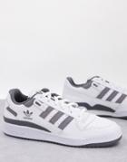 Adidas Originals Forum Low Sneakers In White And Gray