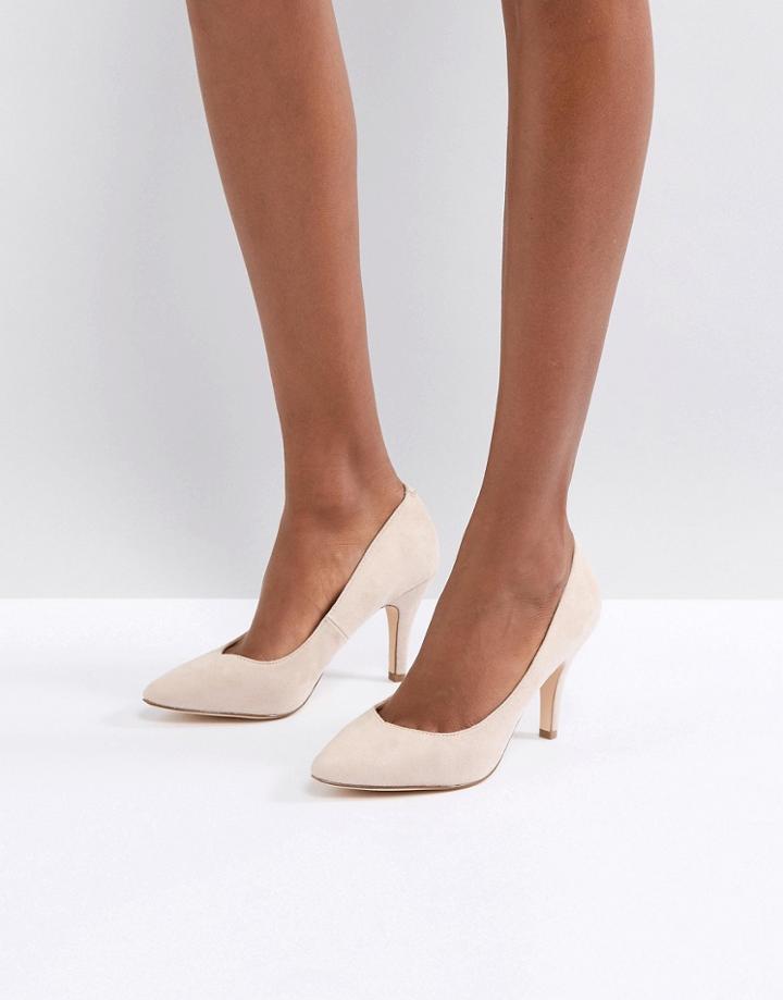 London Rebel Vintage Point High Heels-beige