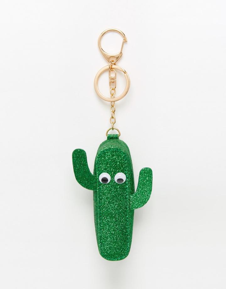 Skinnydip Glitter Cactus Bag Charm - Multi