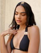 Moda Minx Amour Crystal Headband In Black